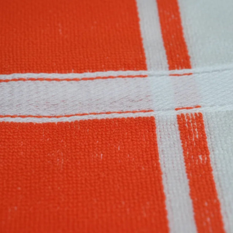 Close-up of a red and white checkered fabric pattern